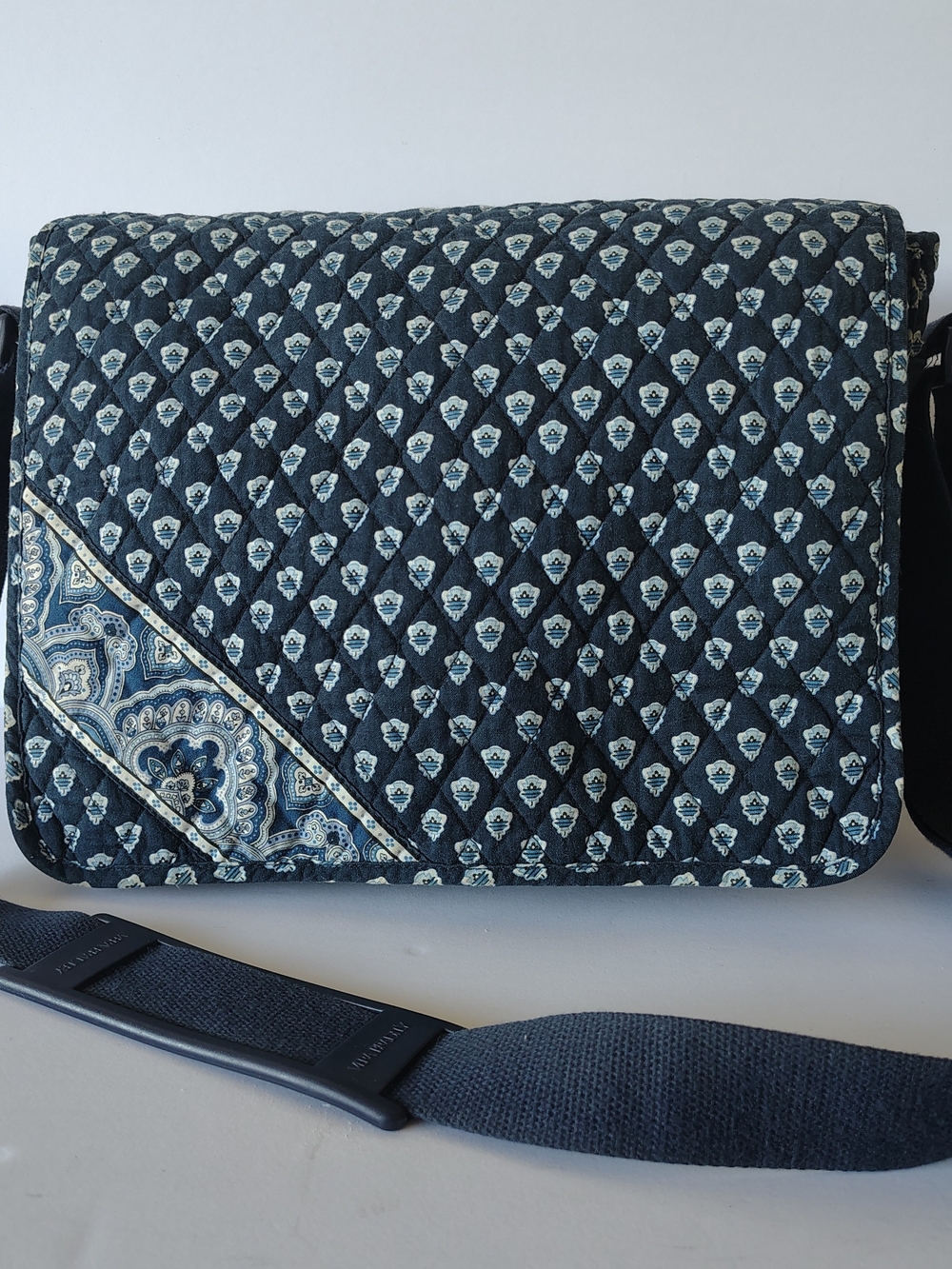 Vintage Vera Bradley Messenger Bag Nantucket Navy Work Bag School Bag